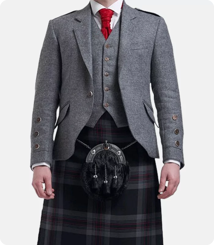 Beautiful Scottish Grey Argyle Jacket