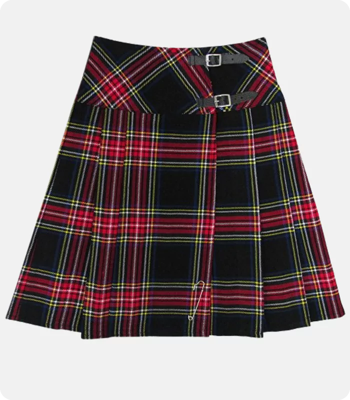 Black Stewart Women Tartan Skirt