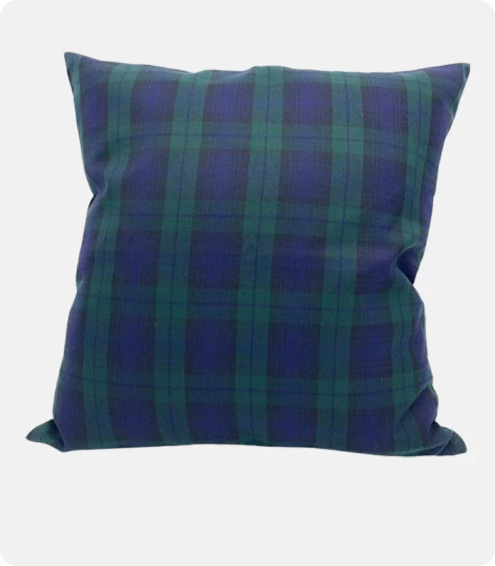 Black Watch tartan square cushion Cover