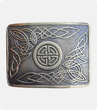 Celtic Swirl Kilt Belt Buckle Antique