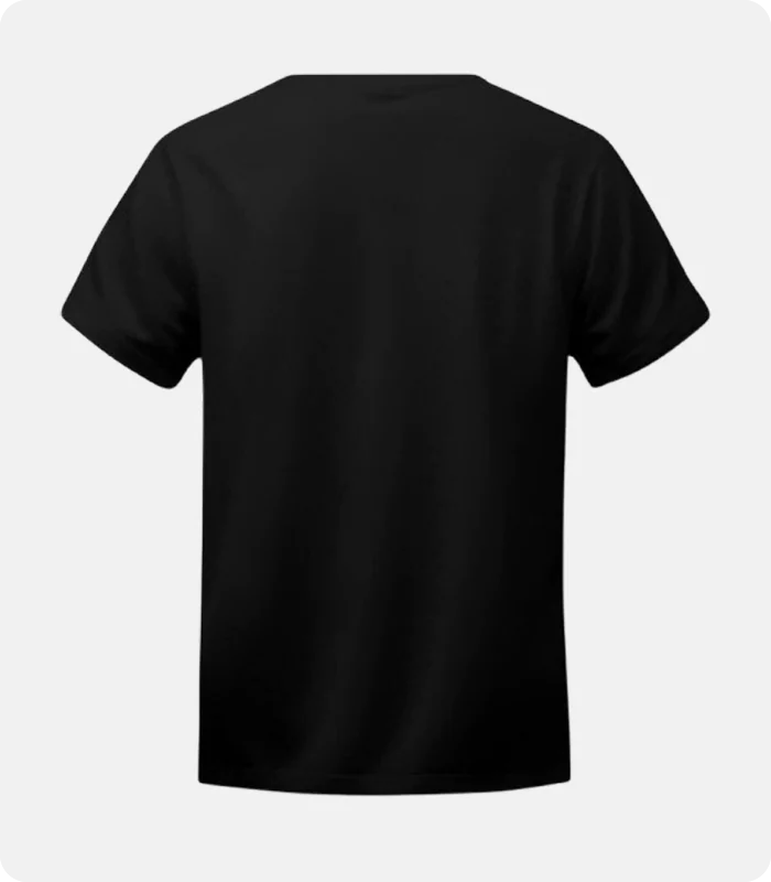 Custom Made Black T-Shirt For Men’s Back