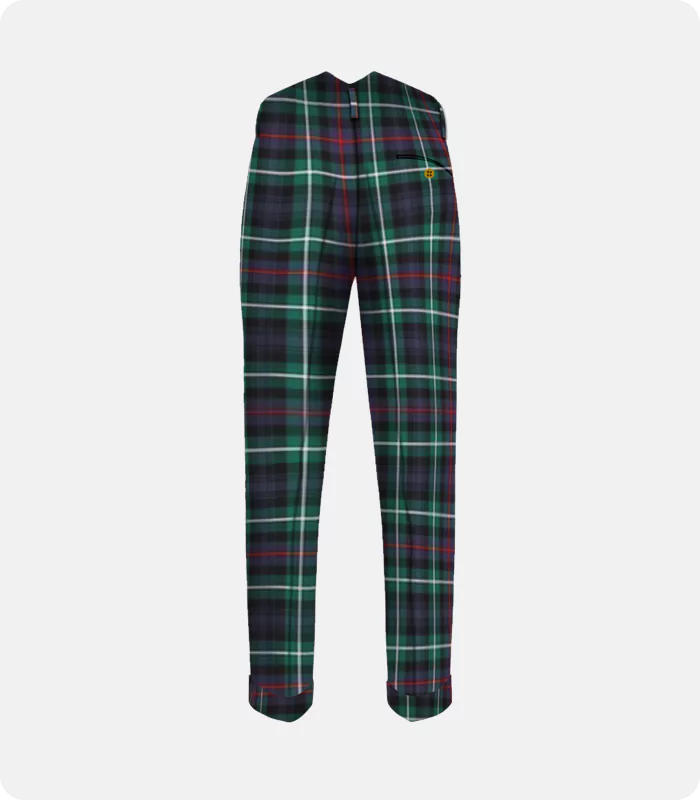 Custom Made Mackenzie Tartan Utility Trousers Back