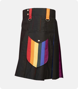 Custom Made Modern Box Pleated Hybrid Kilt Right-Side