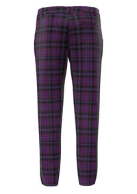 Custom Made Purple Tartan Pant Back