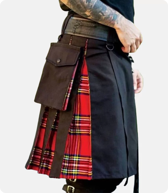 Custom Made Royal Stewart Hybrid Tartan Kilt Right Side