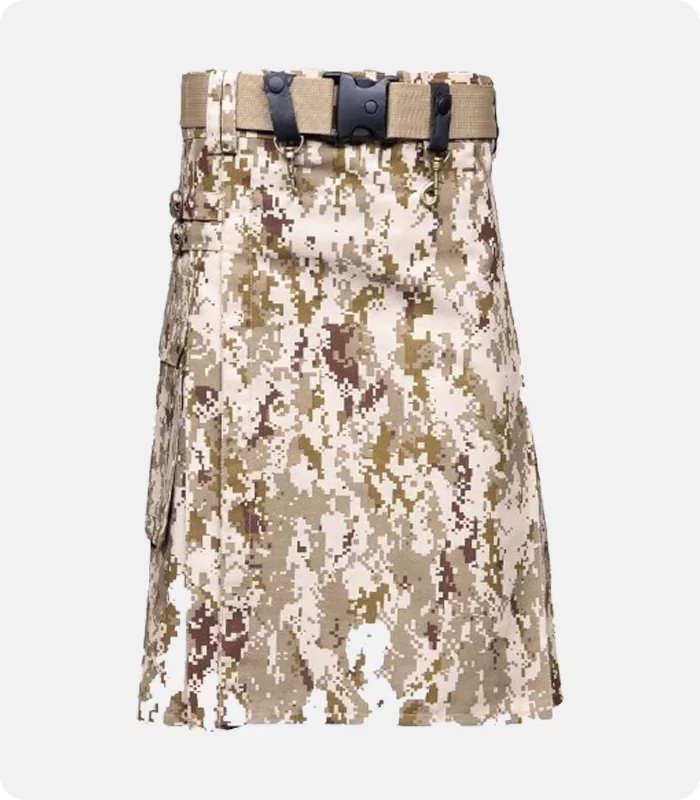 Digital Fashion Camo Tactical Kilt Front