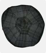 Grey Night Tartan Tam O Shanter Hat Front