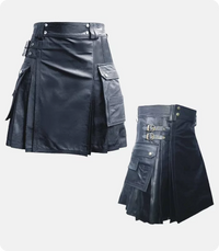 Hand made Real Leather Kilt Front