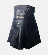 Hand made Real Leather Kilt Side