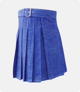 High Quality Scottish Blue Denim Kilt Right Side