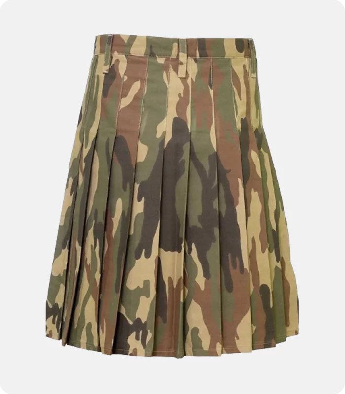 Military Camo Tactical Kilt Back