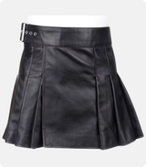 Premium Quality Black Leather Kilt Back