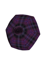 Purple Tartan Tam O_Shanter Hats Top