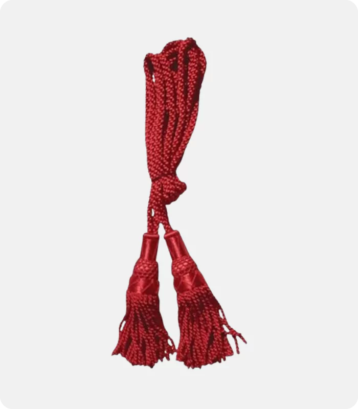 Scottish Bagpipe Silk Cord Red Front