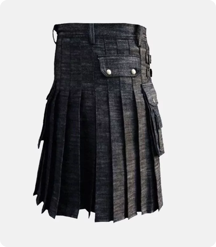 Scottish Denim Utility Kilt Back