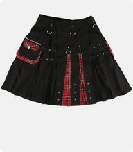 Women Black Hybrid Kilt